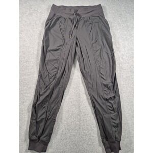 Lululemon Align High Rise Ribbed Jogger Pants Black Size 6 Striped Athleisure